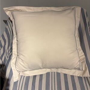 Set of 2 Madison Park Signature Farmhouse Blue European pillow shams wi/ stripe